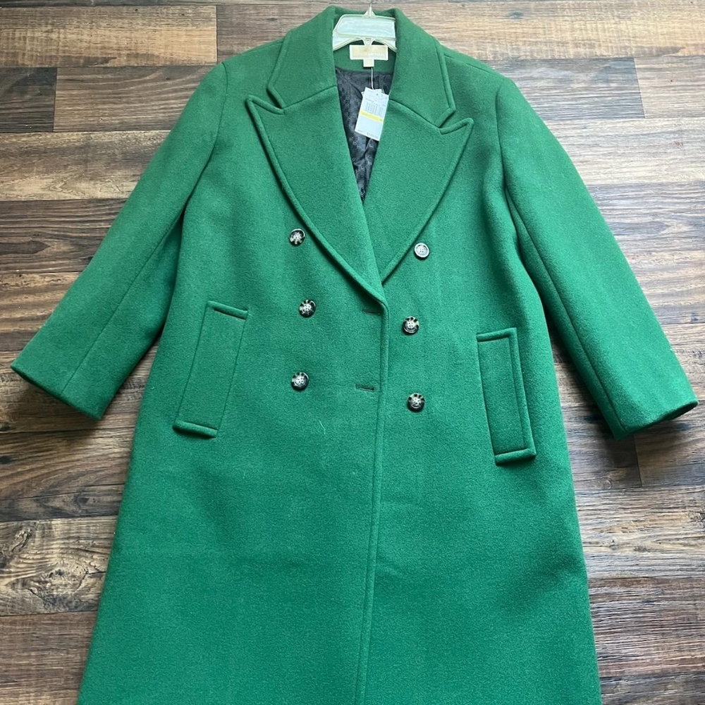 Michael Kors Green Wool Coat M/L